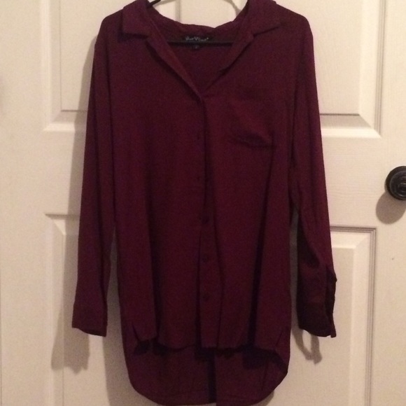 Velvet Heart Tops - Velvet Heart Rayon Soft Button Up Shirt S